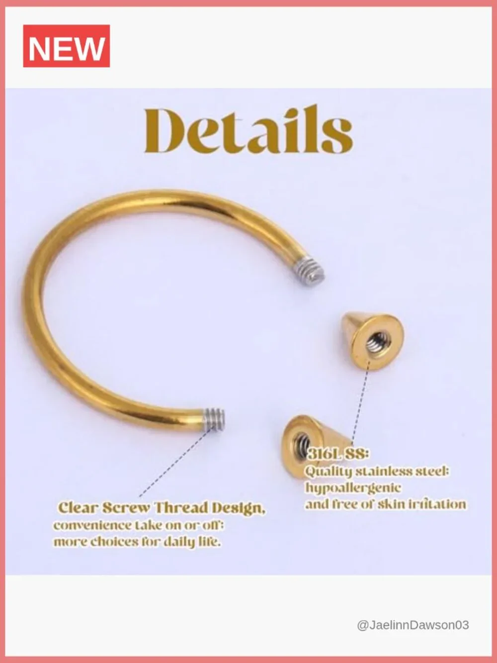 64 PCS Lip Barbell Rings Labret Medusa Snake Bite Earring Helix Daith Tragus